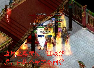 蓝月至尊传奇:征战沙城,百战不殆攻略问答 蓝月至尊传奇:征战沙城,百战不殆攻略问答