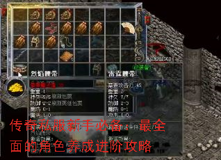 传奇私服新手必备:最全面的角色养成进阶攻略 传奇私服新手必备:最全面的角色养成进阶攻略