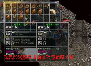 攻克BOSS超实用的技巧与策略揭秘 攻克BOSS超实用的技巧与策略揭秘