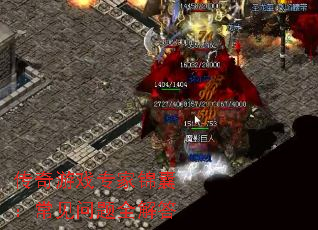 传奇游戏专家锦囊：常见问题全解答